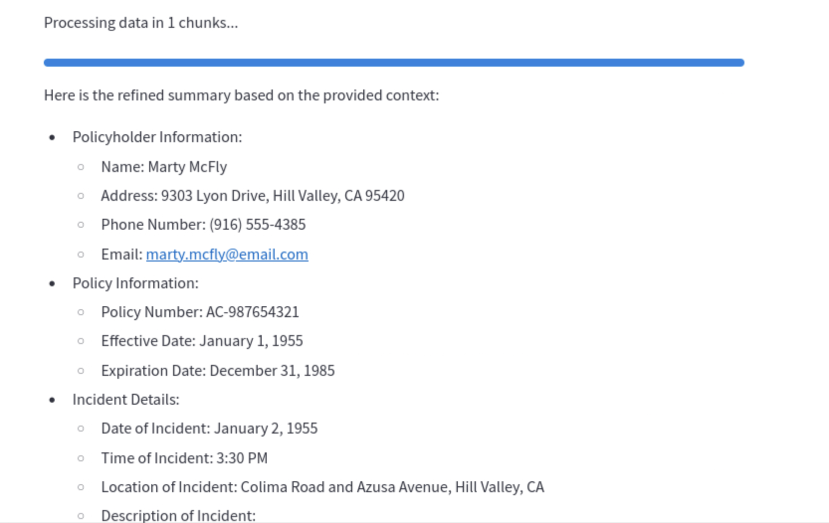 Podman AI Lab Text Summarization Application Upload
